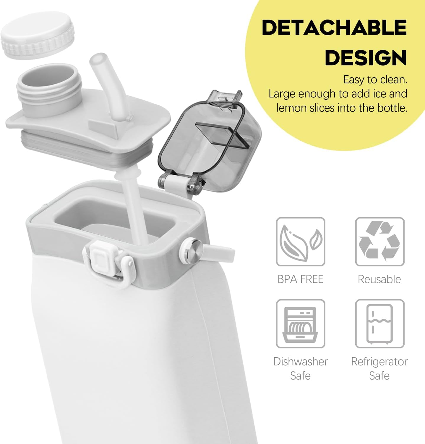 Aquaday Leakproof Foldable Silicon Water Bottle