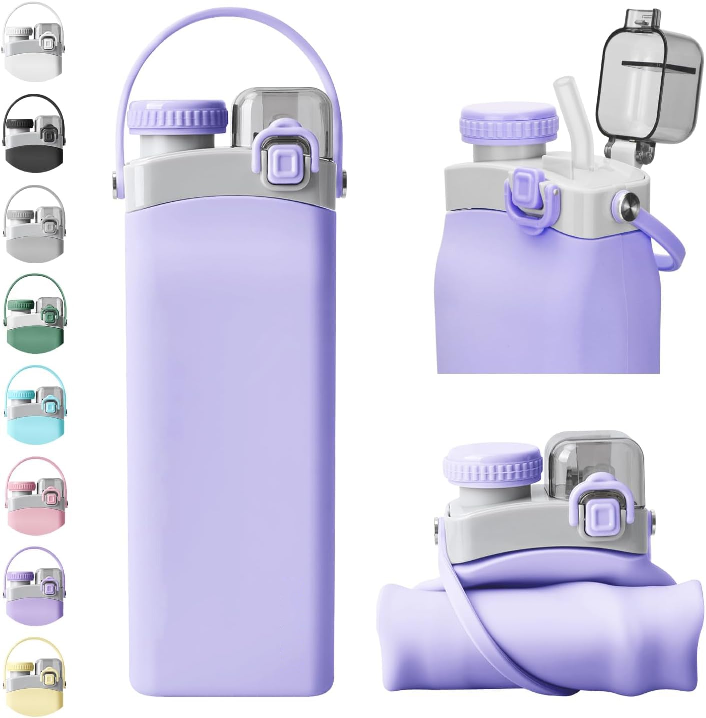 Aquaday Leakproof Foldable Silicon Water Bottle