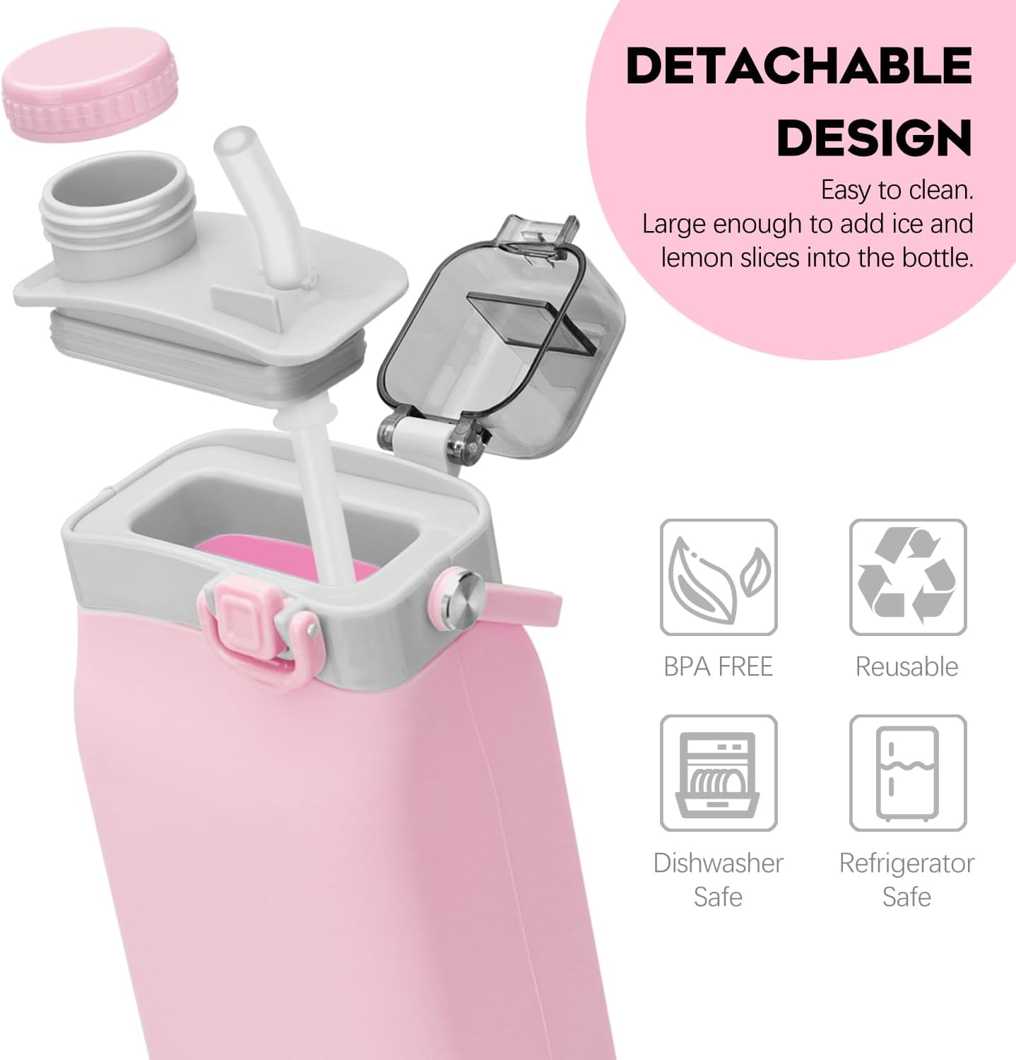 Aquaday Leakproof Foldable Silicon Water Bottle