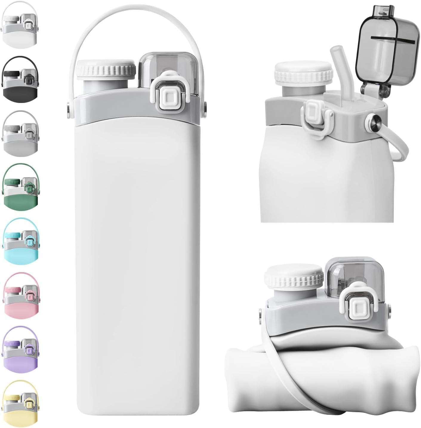 Aquaday Leakproof Foldable Silicon Water Bottle