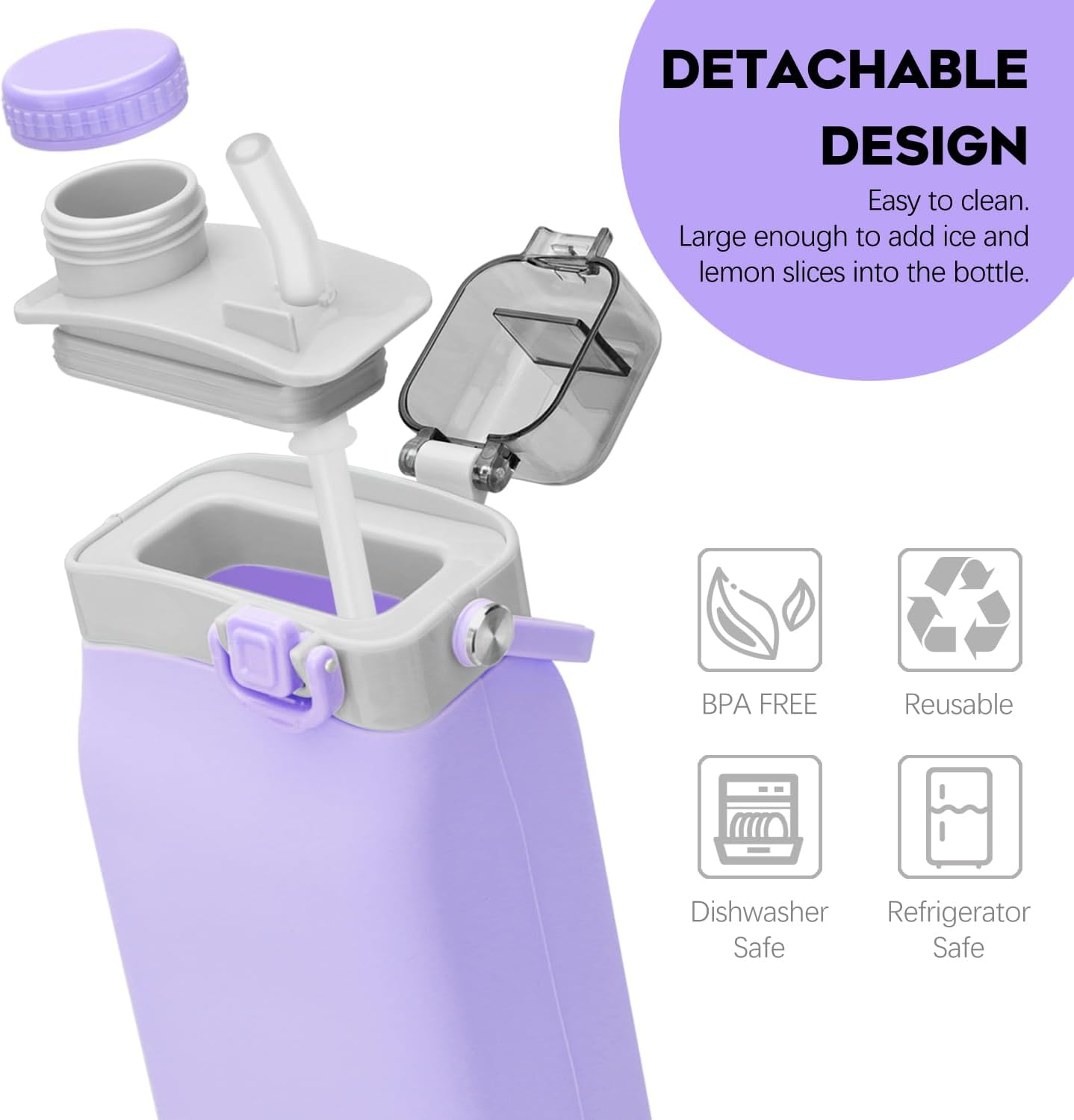 Aquaday Leakproof Foldable Silicon Water Bottle