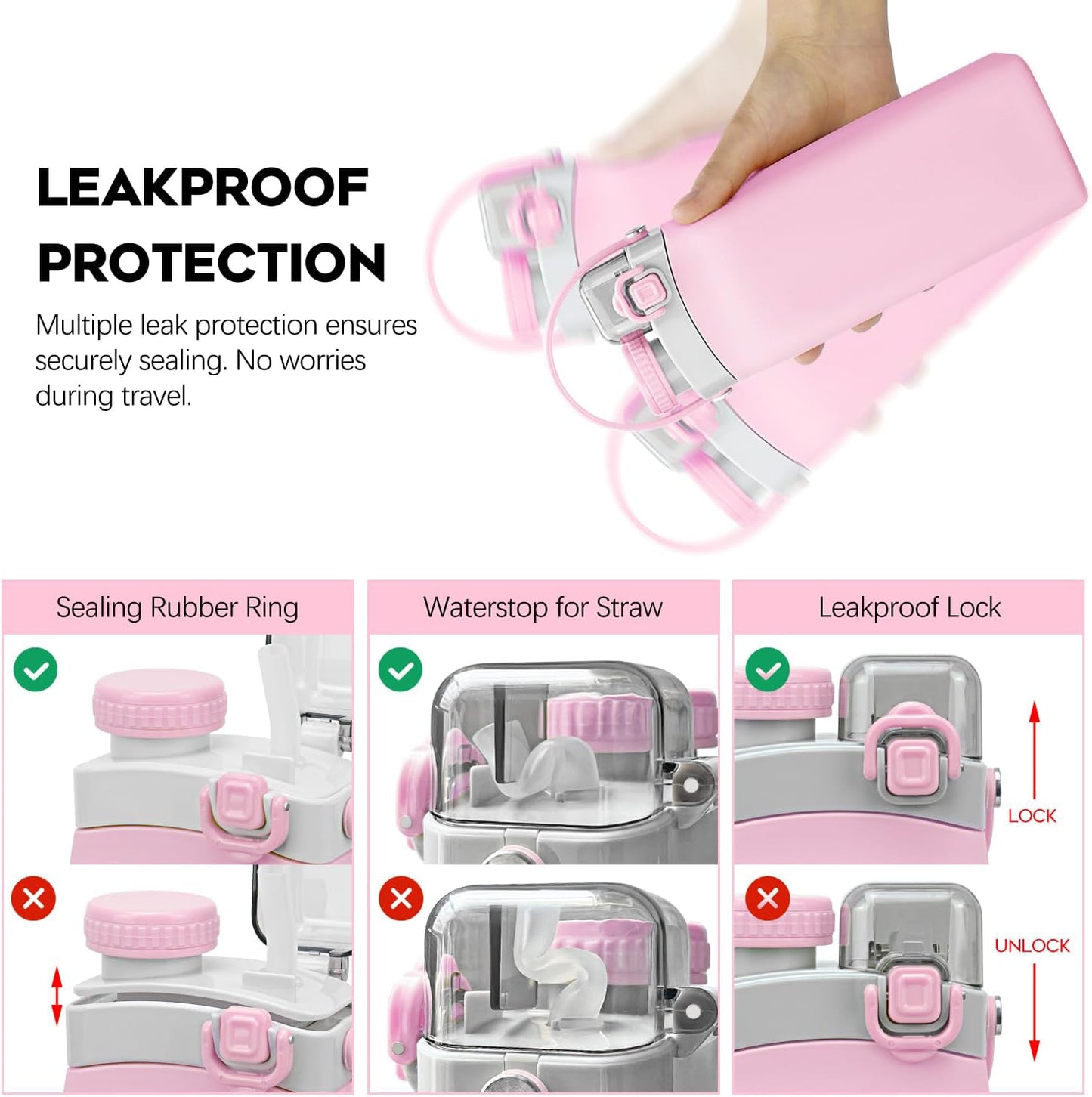 Aquaday Leakproof Foldable Silicon Water Bottle