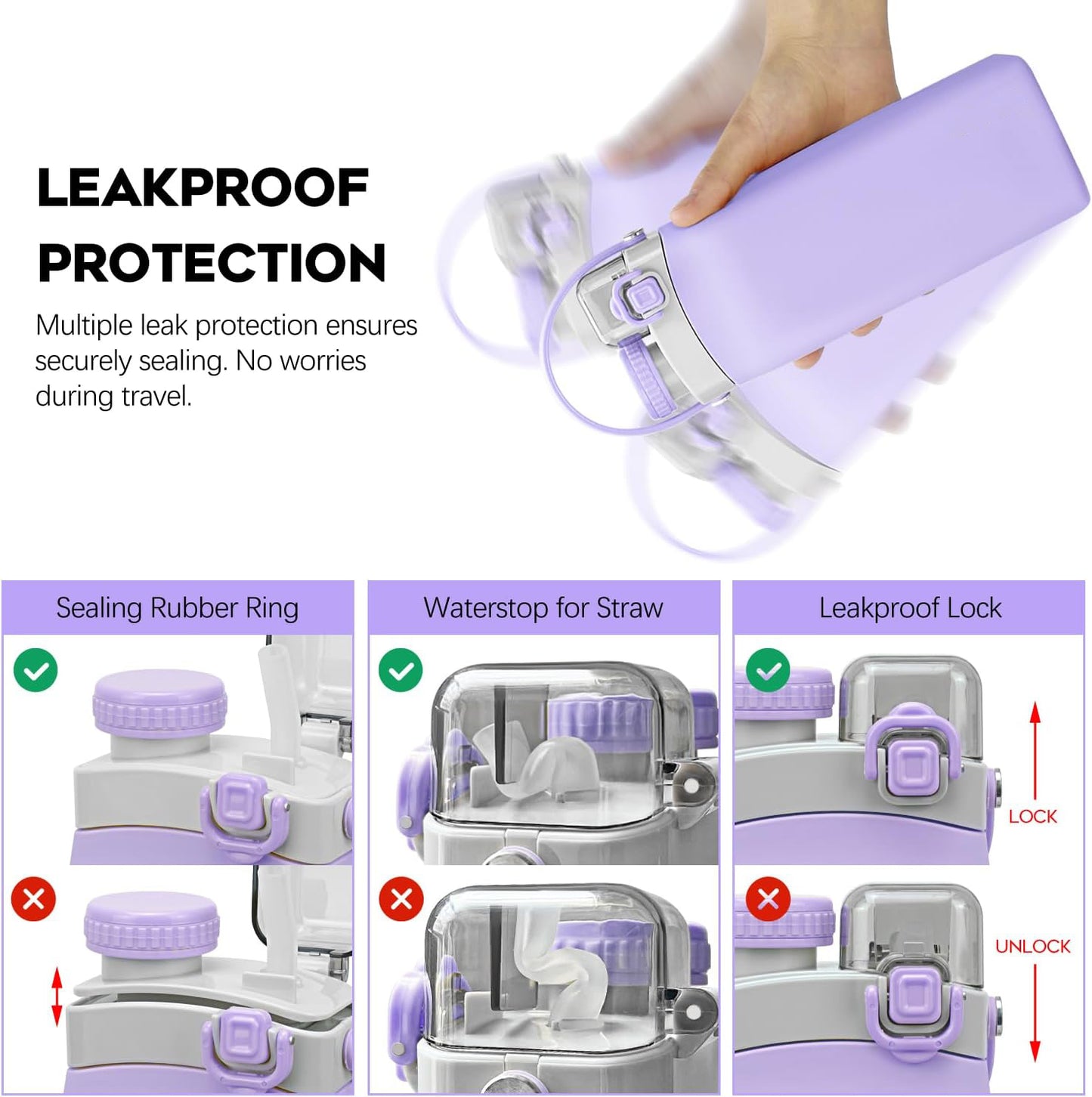 Leakproof Foldable Silicon Water Bottle