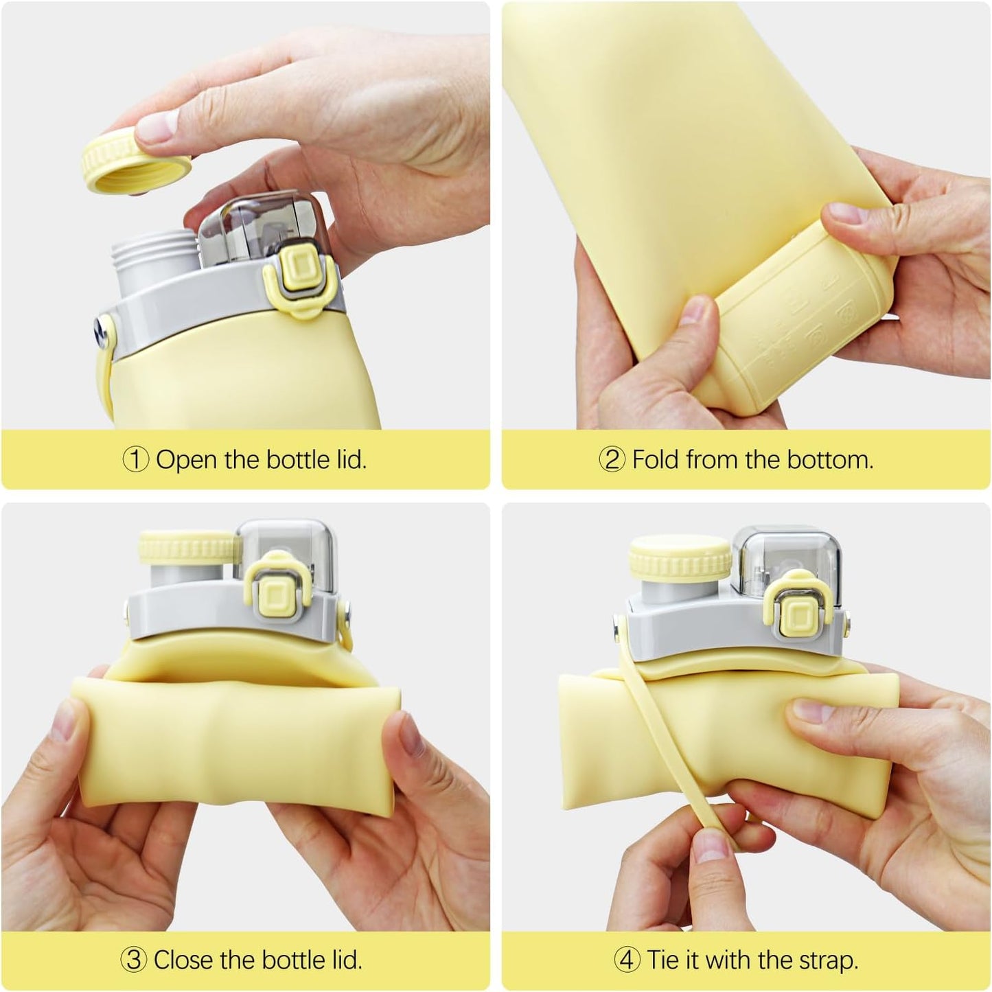 Aquaday Leakproof Foldable Silicon Water Bottle