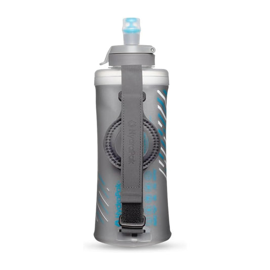 SkyFlap Speed - Collapsible Handheld Running Water Bottle - Adjustable Strap, Lightweight, Spill-Proof Cap