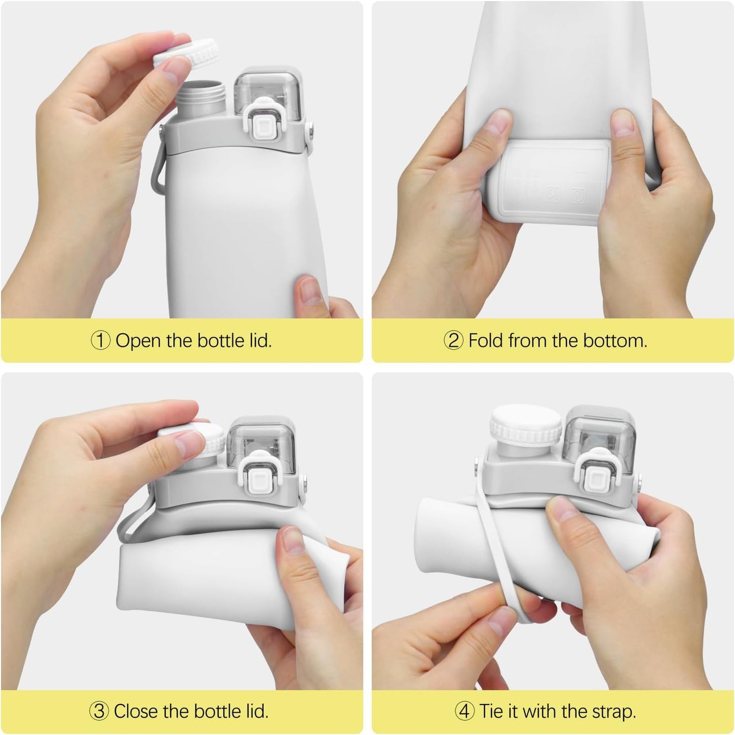 Aquaday Leakproof Foldable Silicon Water Bottle
