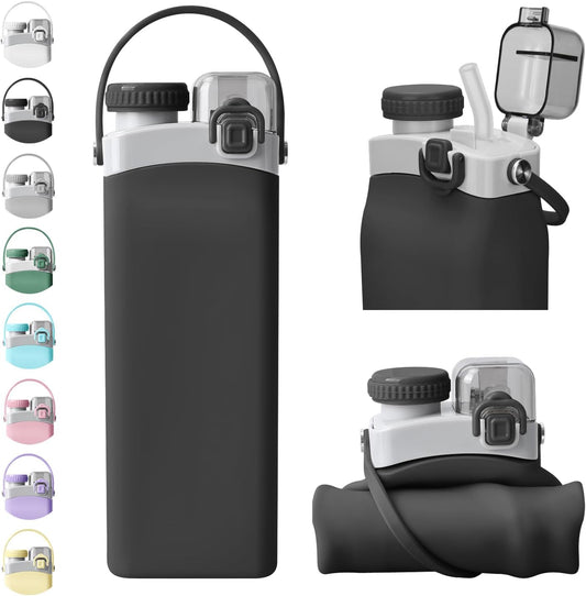 Aquaday Leakproof Foldable Silicon Water Bottle