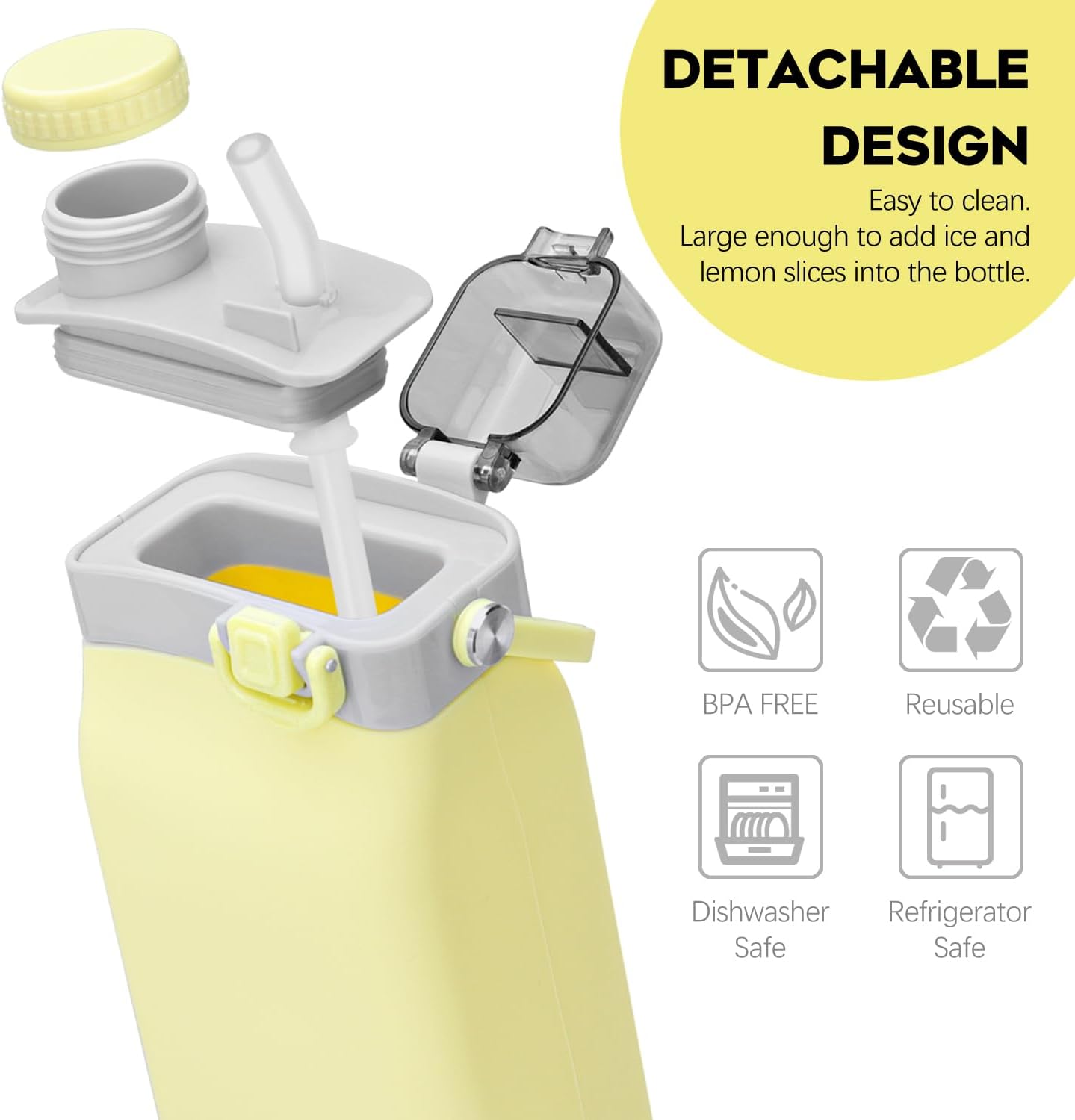 Aquaday Leakproof Foldable Silicon Water Bottle